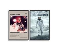 LJXOSKMK Affiche Interstellar, Lot de 2, Toile, 45L x 30l cm, Style 15, Montage mural, Pour plusieurs pièces, Science-fiction, Paysage, WALL_ART, sans cadre