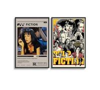 LJXOSKMK Lot de 2 affiches de film Pulp Fiction - Sans cadre - 30 x 45 cm - Affiches de film vintage classiques sur toile pour chambre à coucher - Art mural esthétique - Style 13