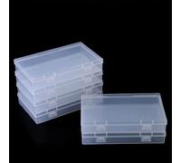 LJY 6 Pcs Boîte Rangement Plastique Transparente 18x11x3 cm, Boîte Rectangulaire avec Couvercle pour Perles, Diamond Painting et Outils, Conteneur DIY