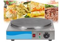 LJYKBFL Crêpière électrique 110 V antiadhésive, Thermostat réglable, Plaque de Cuisson en Acier Inoxydable 403 pour crêpes, Pancakes, Tortillas et œufs, 40 cm de côté.