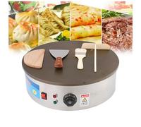 LJYKBFL Crêpière électrique 110 V antiadhésive, Thermostat réglable, Plaque de Cuisson en Acier Inoxydable 403 pour crêpes, Pancakes, Tortillas et œufs, diamètre 40 cm.