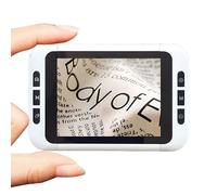 LJYKBFL Loupe numérique Portable avec éclairage LED, Zoom 2x-32x, Sortie AV pour TV, Conception rétractable pour faciliter la Lecture et l'écriture des Personnes malvoyantes.