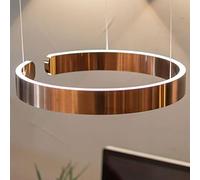 LJYKBFL Lustre LED Moderne, Suspension Minimaliste géométrique pour Table à Manger, Lampe Suspendue pour Bureau, Restaurant, Showroom, plafonnier Artistique en Forme de CR (Or Rose L80cm)