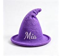 LJYTMZ Chapeau de Sorcière Halloween Personnalisé avec Nom Brodé