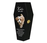 LJYTMZ Urne funéraire personnalisée pour Cendres de Chien - boîte commémorative pour Animaux de Compagnie, Bois avec Nom,Date et Texte, commémoratifs et funéraires pour Chiens