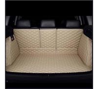 LJZYL Voiture Cuir Tapis de Coffre, pour Porsche Cayenne 2011-2017 Couverture Complète Protection Cargaison Tapis Imperméable IntéRieurs Accessoires,A Beige