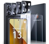 LK 3+3 Verre Trempé for Redmi Note 13 5G, Contenir 3pcs Protection écran et 3pcs Caméra Arrière Protecteur,avec Cadre d'Installation (Anti-Rayure,sans Bulles d'air,9H Dureté,Ultra Clair)
