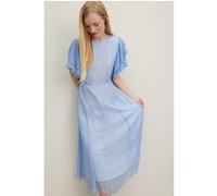 LK Bennett Agnes Georgette Midi Dress Light Blue Taille: 16 | Robes Outlet | Femme | Bleu