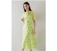LK Bennett Dr Sina Cornflower Print Lime Taille: 34 | Robes Outlet | Femme | Vert