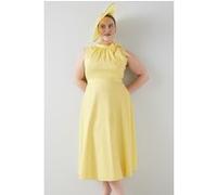 LK Bennett Freud Midi Dress Soft Lemon Taille: 8 | Robes Outlet | Femme |