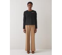 LK Bennett LK Bennett Black Arden Tweed Fabric Buckle Detail Jacket