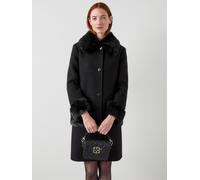 LK Bennett LK Bennett Black Jamie Wool Coat With Removable Collar