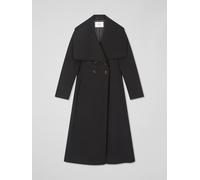 LK Bennett LK Bennett Black Large Christie Rose Plain Wool Collar Fitted Coat