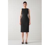 LK Bennett LK Bennett Black Pique Rosa Sculptured Shift Dress Black 8