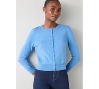 LK Bennett LK Bennett Blue Lottie Midnight Plain Merino Fine Gauge Cardigan