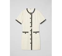 LK Bennett LK Bennett - Charlie Petite - Robe en tweed de coton mélangé italien Crème ivoire 8