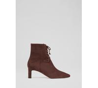 LK Bennett LK Bennett Chocolate Brown Betty Suede Lace Up Boots Chocolate Brown EU 39 (UK 6)