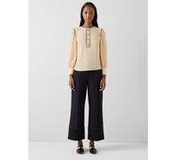 LK Bennett LK Bennett Cream Jenny Scallop Plackett Blouse