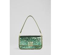 LK Bennett LK Bennett Green Zoe Trim Cross-Body Bag