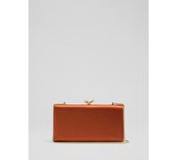 LK Bennett LK Bennett Orange Posie Cotton Clutch
