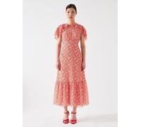 LK Bennett LK Bennett Pink Billie Multi Silk Blend Blossom Print Dress With Silk Metal Base Pink EU 40 (UK 12)