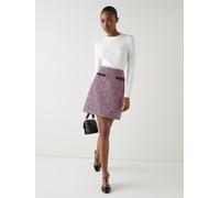 LK Bennett LK Bennett Pink Charlie Tweed Skirt Pink EU 44 (UK 16)