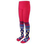 LK-II Lot de 1 paire de collants pour filles en coton et enfants collants opaques pour filles avec motifs à pois et rayures Multicolore 2763, 2763E-1er, 134-140