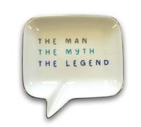 LK LKTT006 Plateau à bijoux en céramique avec inscription « The Man The Myth The Legend »
