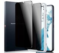 LK Lot de 2 Verre trempé Anti-Espion pour Samsung Galaxy S22 5G, Protection Ecran Samsung S22, Anti-rayure, Sans Bulles, ULtra-HD, Couverture Complète Film en Verre Trempé, avec Cadre d'Installation