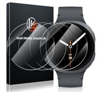LK Lot de 4 films de protection d'écran pour Samsung Galaxy Watch 8 44mm, installation facile, résistant aux rayures, sans bulles, 9H, verre trempé pour Galaxy Watch 8 44mm [Nouveau modèle 2025]