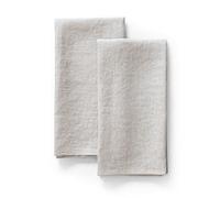 LK PureLife Lot de 2 torchons de Cuisine 100% Pur Lin - 50,8 x 68,6 cm - Lin délavé à la Pierre - Très Doux à séchage Rapide - Torchons à Vaisselle et à Main - Naturel