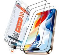 LK Screen Protector for iPhone 16 Pro Max [Full Screen] Car Installation Protective Glass [9H Top Hardness] Shockproof Scratch-Resistant Anti-Fingerprint Anti-Oil Anti-Bubble Pack of 3