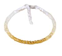 LK_STACK_02193 Bracelet en citrine de 3,5 mm avec perles rondes à facettes et fermoir réglable plaqué argent de 18 cm pour homme et femme