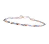 LK_STACK_04145 Bracelet labradorite de 2-2,5 mm avec perles rondes facettées et fermoir plaqué or rose de 18 cm pour homme et femme