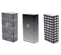 LK Trend & Style Lot de 3 Cigarettes en Plastique Noir/Blanc 100 mm