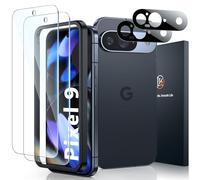 LK Verre Trempé Compatible avec Google Pixel 9, 2PCS Vitre Protection Ecran et 2PCS Caméra Arrière Protecteur avec Cadre d'Installtion(Anti-Rayure,sans Bulles d'Air,9H Dureté,Ultra Clair)