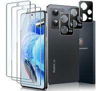 LK Verre Trempé pour Xiaomi Redmi note 12 pro 5g/12 Pro+, avec aide à l'installation du cadre, Contenir 3pcs Protection écran et 3pcs Caméra Arrière Protecteur,avec Cadre d'Installation