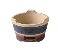 LKAMCBZMF Camping Maison avec thé café poêle à Charbon d'arg Réchaud à Griller Portable en Argile for l'extérieur avec Plaque de Cuisson en métal Multicolore, Plusieurs Tailles(22x14cm/8.7x5.5in)