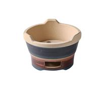LKAMCBZMF Camping Maison avec thé café poêle à Charbon d'arg Réchaud à Griller Portable en Argile for l'extérieur avec Plaque de Cuisson en métal Multicolore, Plusieurs Tailles(18x12cm/7x5in)