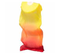 LKAMCBZMF Éventails en Soie pour la Danse Orientale, Éventail de Danse Orientale 150 cm Multicolore en Soie for la Main Droite(Color 3)