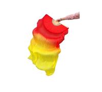 LKAMCBZMF Éventails en Soie pour la Danse Orientale, Éventail de Danse Orientale 150 cm Multicolore en Soie for la Main Droite(Color 1)