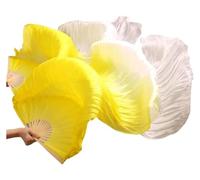 LKAMCBZMF Éventails en Soie pour la Danse Orientale, Éventail de Danse Orientale en Soie, Fait Main, dégradé, Plusieurs Tailles, 2 pièces(9,XL-230x90 Real Silk)