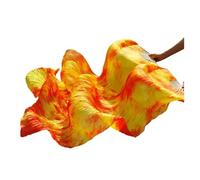 LKAMCBZMF Éventails en Soie pour la Danse Orientale, Éventail de Danse Orientale Fait Main, Multicolore, Plusieurs Tailles, 2 pièces(Color 5,150-90cm)