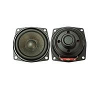 LKAMCBZMF Haut-Parleur de Basse, Haut-Parleur à Bobine Mobile 16 cœurs, carré 66 mm, 4 ohms, 5 W, for multimédia, Noir, Lot de 2