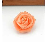 LKAMCBZMF La rose simule la fleur, 20/100 pièces 4 cm Mini artificielle mousse rose fleur Heads mariage Home Decoration Handmade (Oranje,20 pcs)
