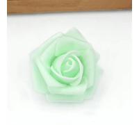 LKAMCBZMF La rose simule la fleur, 20/100 pièces 4 cm Mini artificielle mousse rose fleur Heads mariage Home Decoration Handmade(Mine Green,100pcs)