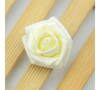 LKAMCBZMF La rose simule la fleur, 20/100 pièces 4 cm Mini mousse artificielle Rose Flower Heads Wedding Home Decoration Handmade(Milk White,20pcs)