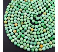 LKBEADS 13 inch strand of gem african apple variscite 8mm round smooth beads for diy jewelry making. african apple variscite beads strand