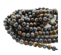 LKBEADS 13 inch strand of gem african pietersite 8mm round smooth beads for diy jewelry making. african pietersite beads strand