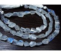 LKBEADS AA-Rainbow Moonstone Step Cut Nuggets-8" Strand-Stone measures -9-12mm